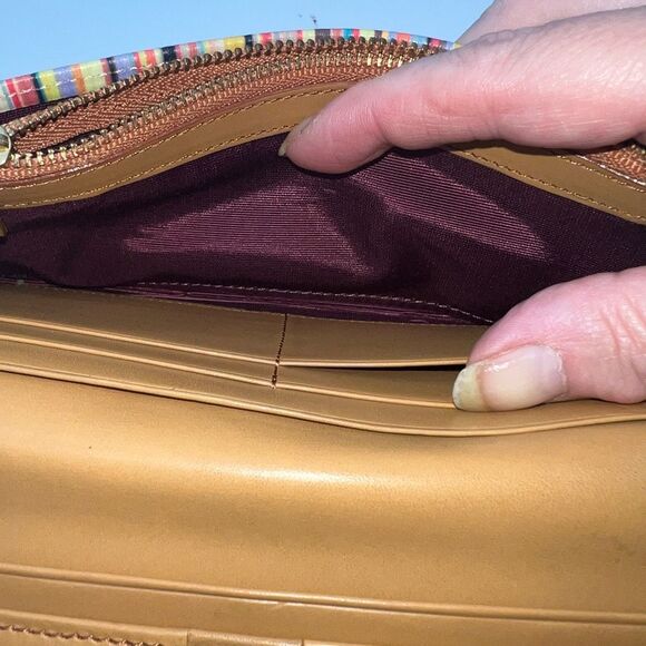 Paul Smith Long Wallet Multi Stripes Luxury Leather - Picture 9 of 15